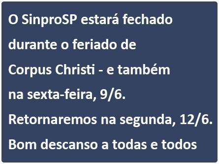 Feriado e emenda Corpus Christi